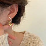 Boogzel Apparel Coquette Aesthetic Mini Heart Earrings, view 3