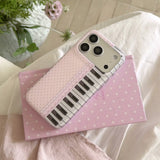 Boogzel Apparel Coquette Aesthetic Piano Key iPhone Case, view 2