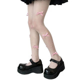Boogzel Apparel Coquette Aesthetic Velvet Bow Tights, view 2