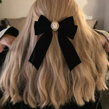 Boogzel Apparel Coquette Aesthetic Velvet Hair Bow, view 3