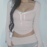 Boogzel Apparel Coquette Baby Bow Pink Top, view 2