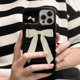 Boogzel Apparel Coquette Bow Black iPhone Case, view 2
