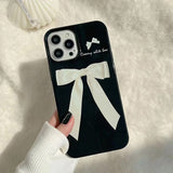 Boogzel Apparel Coquette Bow Black iPhone Case, view 3
