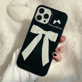 Boogzel Apparel Coquette Bow Black iPhone Case, view 4