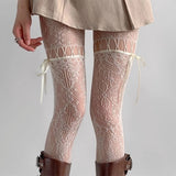Boogzel Apparel Coquette Bow Lace Tights, view 2