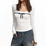 Boogzel Apparel Coquette Bow Long Sleeve Top, view 2