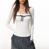 Boogzel Apparel Coquette Bow Long Sleeve Top, view 3