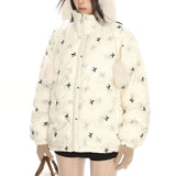 Boogzel Apparel Coquette Bow Puffer Jacket, view 3