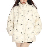 Boogzel Apparel Coquette Bow Puffer Jacket, view 4