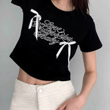 Boogzel Apparel Coquette Bows Crop Top, view 3