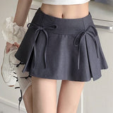 Boogzel Apparel Coquette Bows Pleated Mini Skirt, view 4