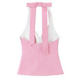 Boogzel Apparel Coquette Gingham Bow Halter Top, view 2