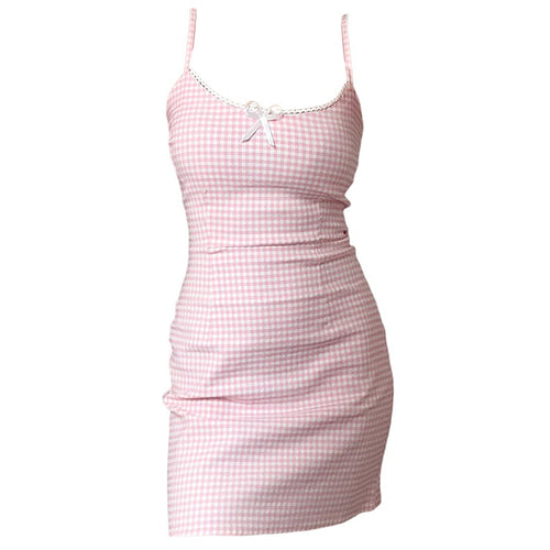 Boogzel Apparel Coquette Gingham Slip Dress