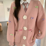 Boogzel Apparel Coquette Girl Bow Cardigan, view 3