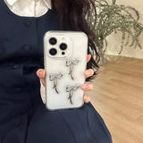 Boogzel Apparel Coquette Girl Bow iPhone Case, view 3