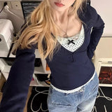 Boogzel Apparel Coquette Girl Layered Long Sleeve Top, view 2