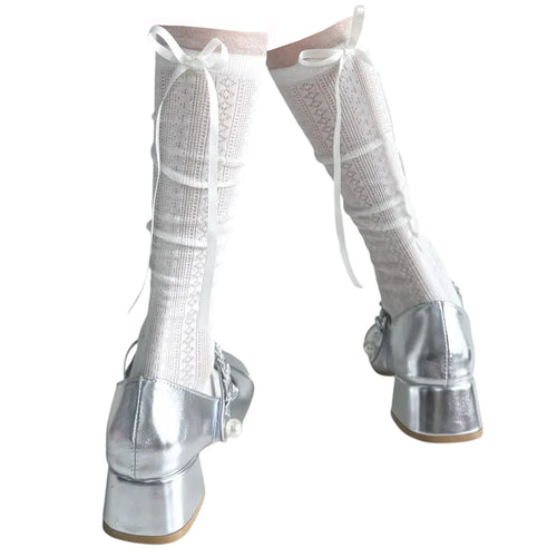 Boogzel Apparel Coquette Girl Ribbon Bow Socks