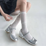 Boogzel Apparel Coquette Girl Ribbon Bow Socks, view 3