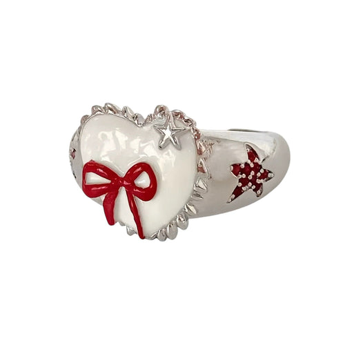 Boogzel Apparel Coquette Heart-Shaped Ring