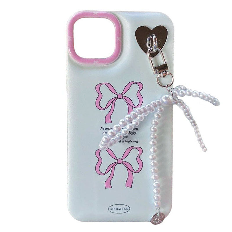 Boogzel Apparel Coquette iPhone Case with Pearl Bow Charm