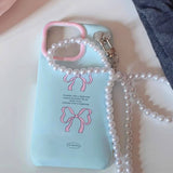 Boogzel Apparel Coquette iPhone Case with Pearl Bow Charm, view 3