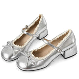 Boogzel Apparel Coquette Lace Mary Jane Heels, view 2