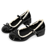 Boogzel Apparel Coquette Lace Mary Jane Heels, view 4