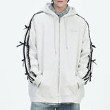 Boogzel Apparel Coquette Lace Sleeve Hoodie, view 5