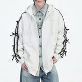 Boogzel Apparel Coquette Lace Sleeve Hoodie, view 6