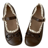 Boogzel Apparel Coquette Lace Trim Mary Jane Flats, view 2