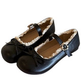 Boogzel Apparel Coquette Lace Trim Mary Jane Flats, view 5