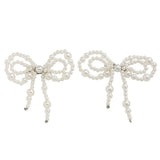 Boogzel Apparel Coquette Pearl Bow Brooch Set, view 2