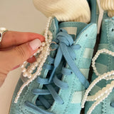 Boogzel Apparel Coquette Pearl Bow Shoe Charms, view 2