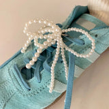 Boogzel Apparel Coquette Pearl Bow Shoe Charms, view 3