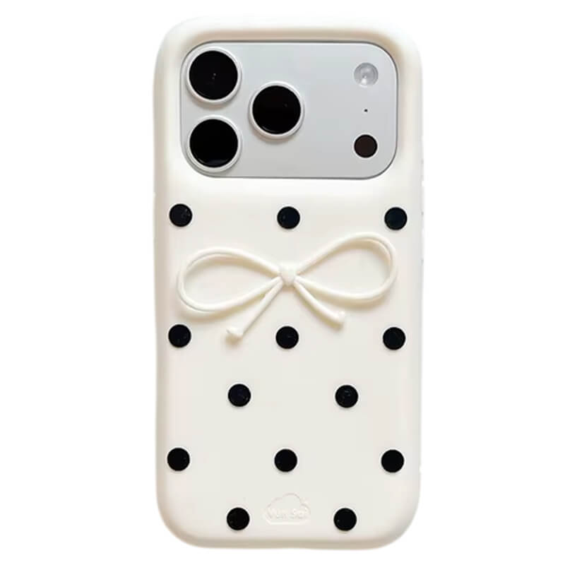 Boogzel Apparel Coquette Polka Dot Bow iPhone Case