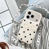 Boogzel Apparel Coquette Polka Dot Bow iPhone Case, view 3