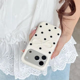 Boogzel Apparel Coquette Polka Dot Bow iPhone Case, view 4