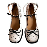 Boogzel Apparel Coquette Polka Dot Mary Jane Heels, view 3