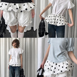 Boogzel Apparel Coquette Polka Dot Peplum, view 5