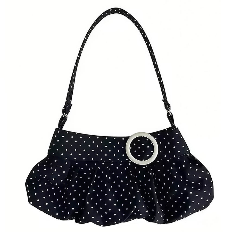 Boogzel Apparel Coquette Polka Dot Ruched Bag