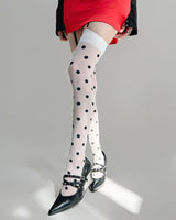 Boogzel Apparel Coquette Polka Dot Suspender Tights, view 4