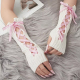 Boogzel Apparel Coquette Ribbon Arm Warmers, view 2