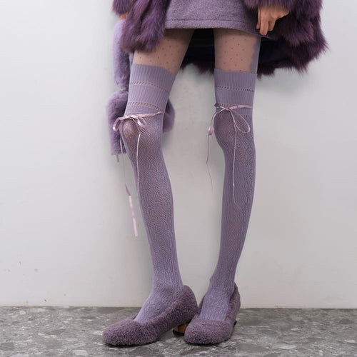 Boogzel Apparel Coquette Ribbon Bow Knee Socks