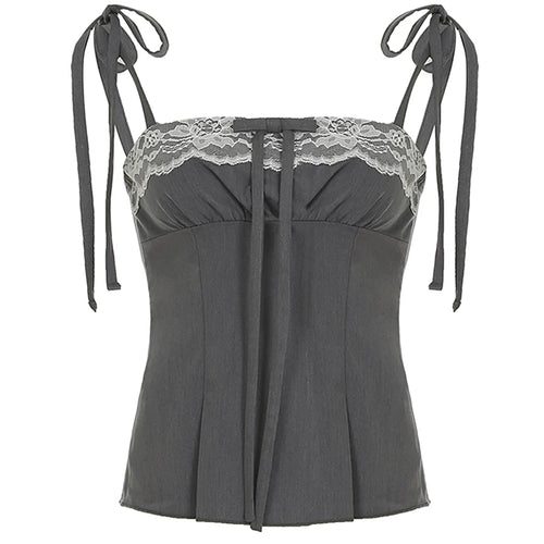 Boogzel Apparel Coquette Ruched Bow Tie Top