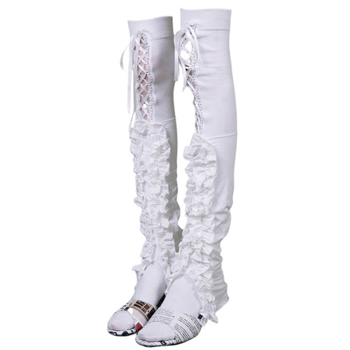 Boogzel Apparel Coquette Ruffle Lace Leg Warmers