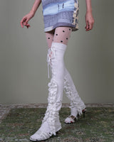 Boogzel Apparel Coquette Ruffle Lace Leg Warmers, view 3