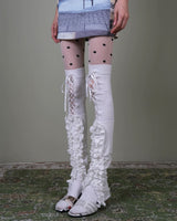 Boogzel Apparel Coquette Ruffle Lace Leg Warmers, view 5