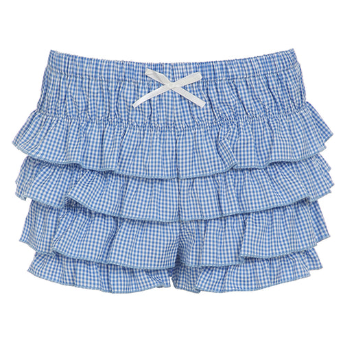 Boogzel Apparel Coquette Ruffle Layered Gingham Shorts