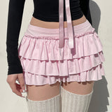Boogzel Apparel Coquette Ruffled Mini Skort, view 2