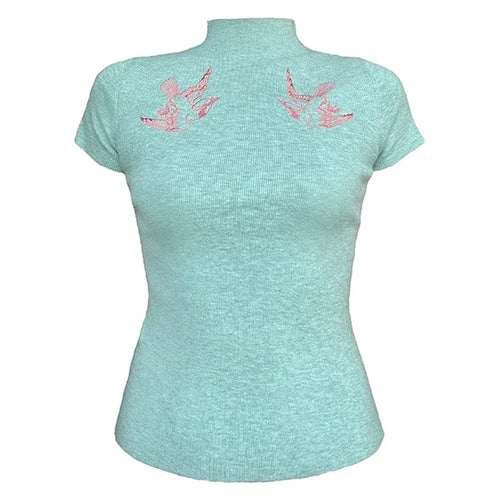 Boogzel Apparel Coquette Shallow Print Top